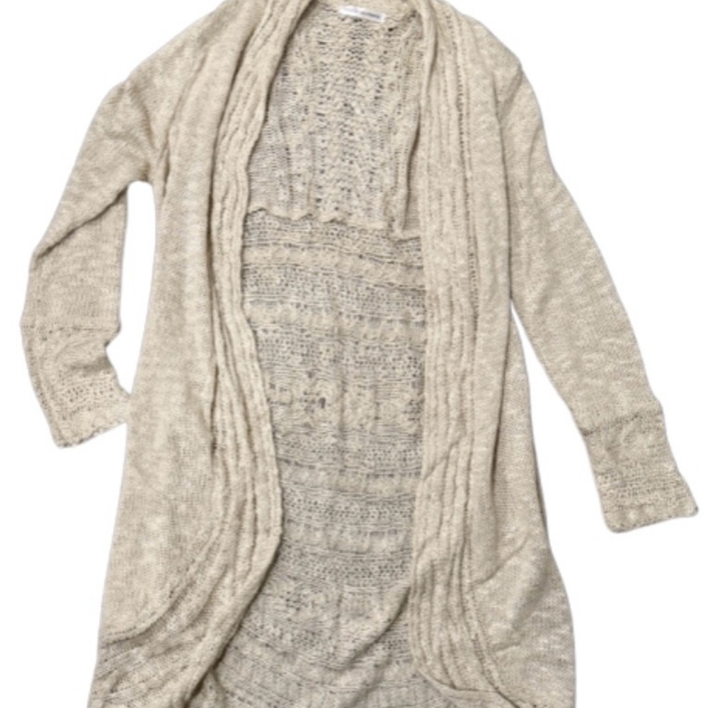 Women’s Long Cozy Cream Knit Cardigan